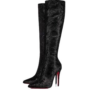Christian Louboutin Kate Botta 100
Velours Papillon boots RETAIL 1,845